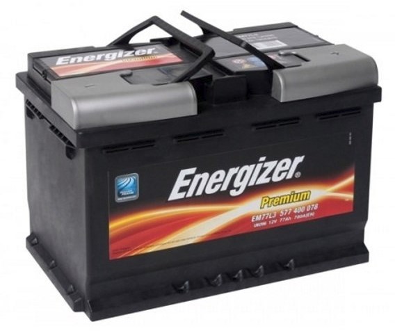 Акумулятор легковий ENERGIZER Premium 12B 77Ah 780A плюс справа (R+) кальцієвий (Ca/Ca) 278X175X190мм (577400078 )
